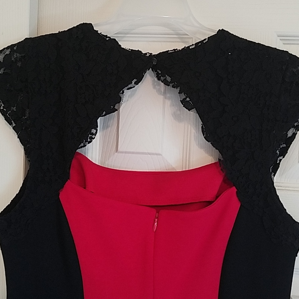 Red and Black Cocktail Dress - Picture 6 of 6